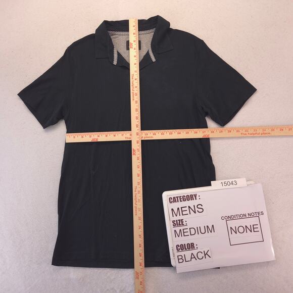 Volcom Short Sleeve Casual Collared Polo Shirt Adult Mens Size Medium M Black - Picture 5 of 9